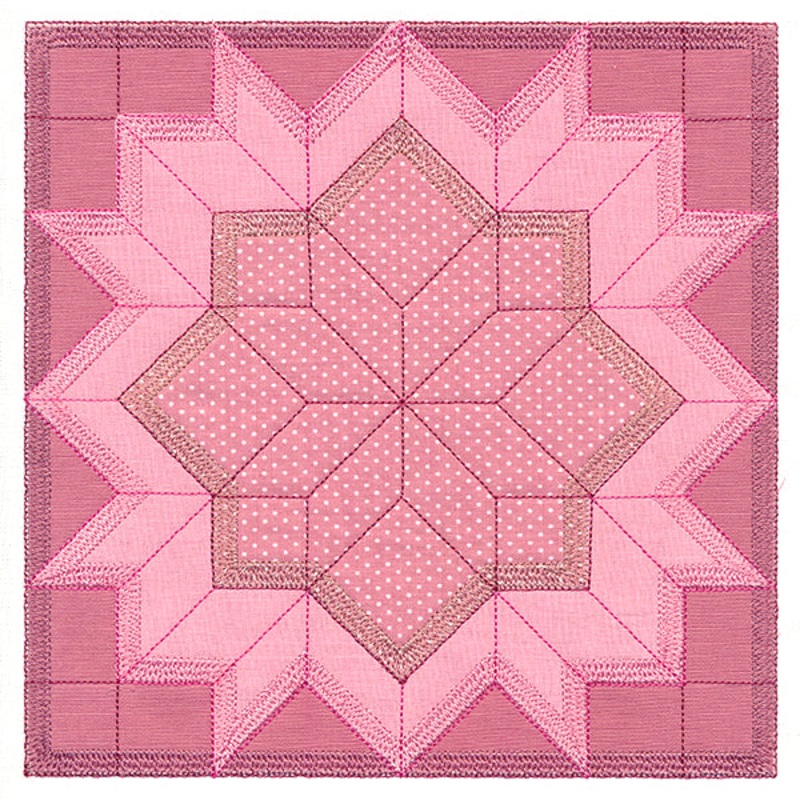 Carpenter’s Star Quilt Block (In-the-Hoop)