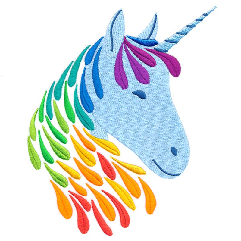 Color Splash Unicorn|7.77″ x 6.69″ / 197.28mm x 169.81mm|6.8″ x 5.86″ / 172.83mm x 148.87mm|5.64″ x 4.86″ / 143.36mm x 123.39mm|3.86″ x 3.33″ / 98.12mm x 84.56mm|All Sizes
