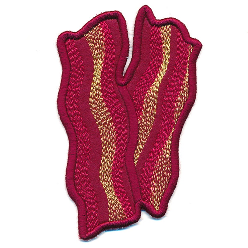 Crispy Bacon (In-the-Hoop)|4.83″ x 3.13″ / 122.68mm x 79.5mm|3.83″ x 2.49″ / 97.3mm x 63.13mm|All Sizes