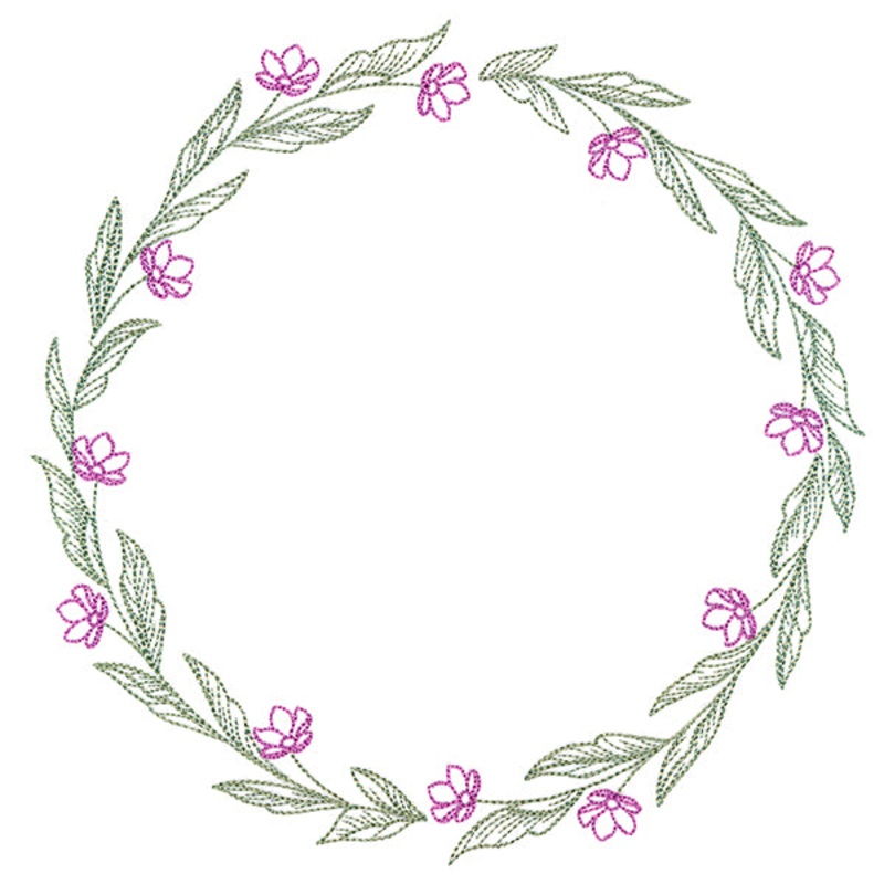Delicate Blossoms Wreath|7.8″ x 7.75″ / 198.12mm x 196.85mm|6.89″ x 6.85″ / 175.08mm x 173.99mm|5.89″ x 5.85″ / 149.52mm x 148.59mm|4.88″ x 4.85″ / 123.96mm x 123.19mm|3.85″ x 3.83″ / 97.79mm x 97.18mm|All Sizes