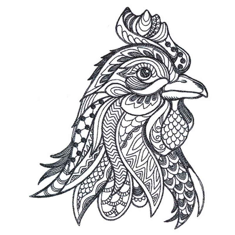 Doodle-doo Hen|8.35″ x 6.85″ / 212.09mm x 173.99mm|7.13″ x 5.85″ / 181.15mm x 148.59mm|5.91″ x 4.85″ / 150.18mm x 123.17mm|All Sizes