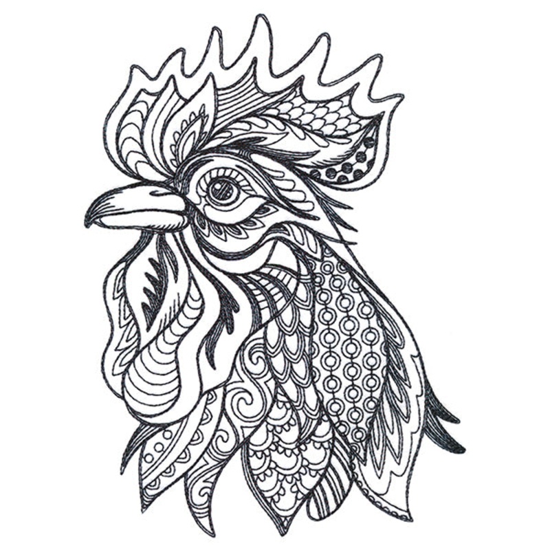 Doodle-doo Rooster|9.15″ x 6.85″ / 232.41mm x 173.99mm|7.8″ x 5.83″ / 198.07mm x 148.19mm|6.48″ x 4.85″ / 164.56mm x 123.19mm|All Sizes