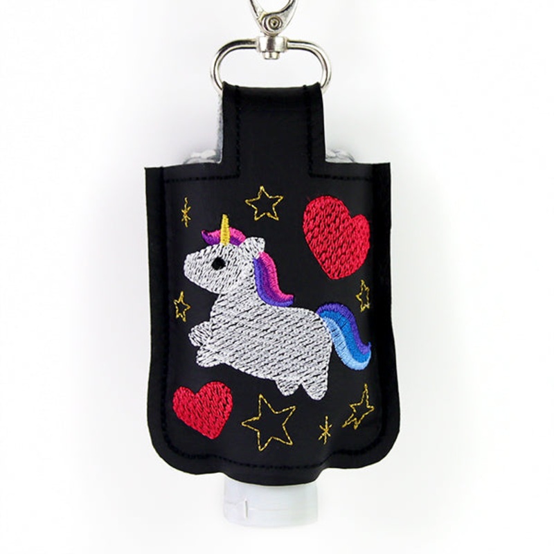 Dreamy Unicorn Hand Sanitizer Keychain (In-the-Hoop)