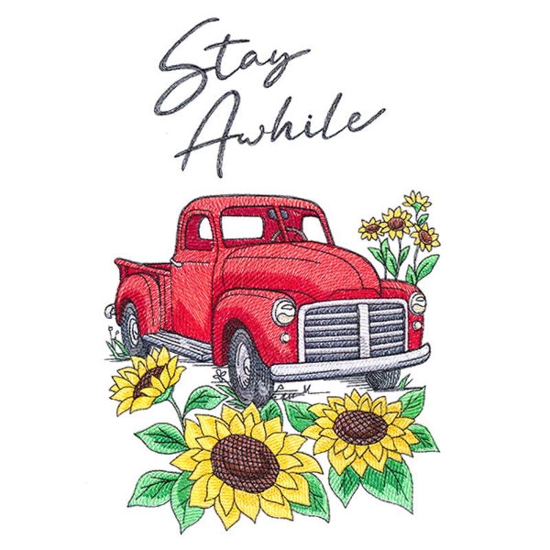 Stay Awhile Retro Truck|10.38″ x 6.88″ / 263.59mm x 174.75mm|8.82″ x 5.85″ / 224.13mm x 148.59mm|7.78″ x 5.16″ / 197.58mm x 131mm|6.84″ x 4.53″ / 173.7mm x 115.17mm|All Sizes