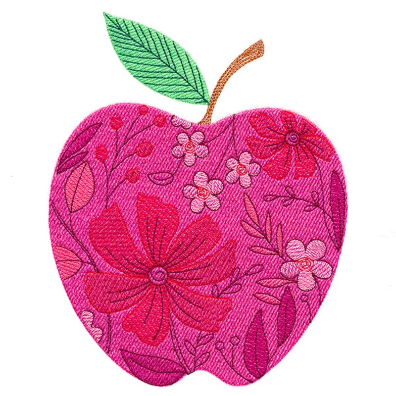 Stitch of Blooms Apple|7.32″ x 5.85″ / 185.95mm x 148.49mm|6.07″ x 4.85″ / 154.14mm x 123.07mm|3.85″ x 3.07″ / 97.74mm x 78.08mm|All Sizes