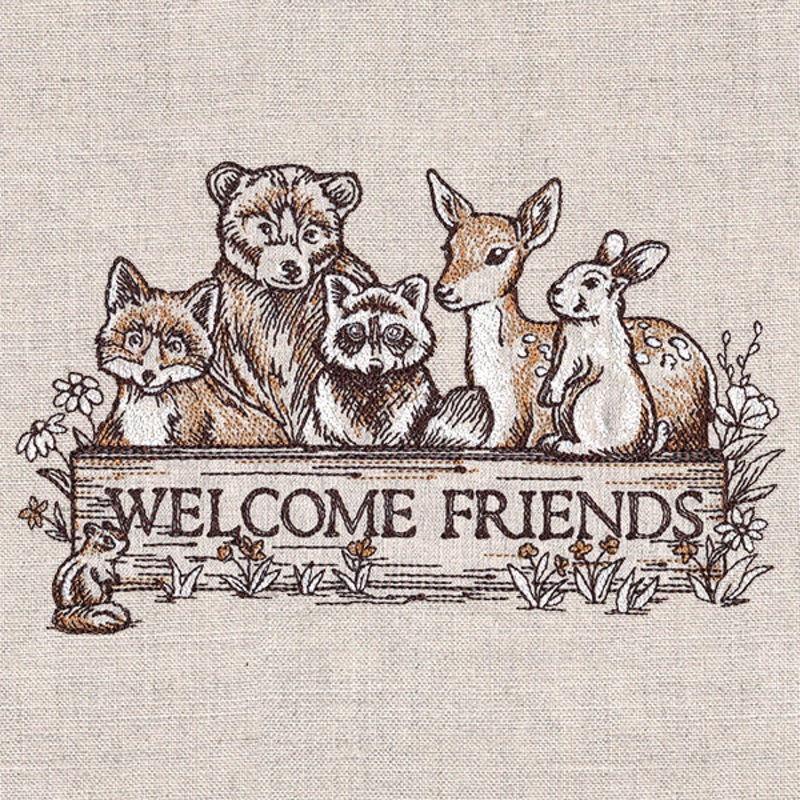 Welcome Friends|4.2″ x 6.85″ / 106.68mm x 173.99mm|6.85″ x 11.16″ / 173.99mm x 283.46mm|5.77″ x 9.4″ / 146.56mm x 238.76mm|4.78″ x 7.8″ / 121.41mm x 198.12mm|All Sizes