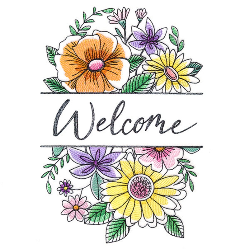Welcoming Blooms|9.89″ x 6.85″ / 251.21mm x 173.99mm|7.8″ x 5.4″ / 198.07mm x 137.2mm|6.84″ x 4.74″ / 173.62mm x 120.3mm|All Sizes
