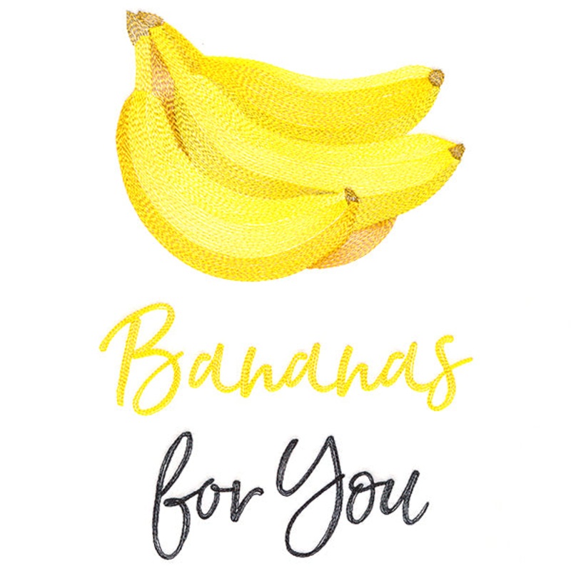 Bananas for You|9.7″ x 6.65″ / 246.31mm x 168.96mm|8.29″ x 5.69″ / 210.52mm x 144.41mm|7.53″ x 5.17″ / 191.38mm x 131.28mm|6.85″ x 4.7″ / 173.98mm x 119.35mm|3.85″ x 2.64″ / 97.78mm x 67.08mm|All Sizes