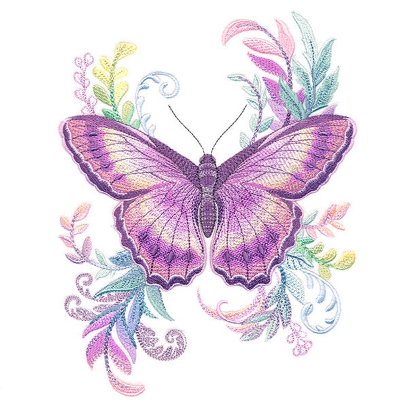 Botanical Bliss Butterfly|8.73″ x 6.86″ / 221.8mm x 174.29mm|7.46″ x 5.86″ / 189.46mm x 148.9mm|6.2″ x 4.87″ / 157.44mm x 123.74mm|All Sizes