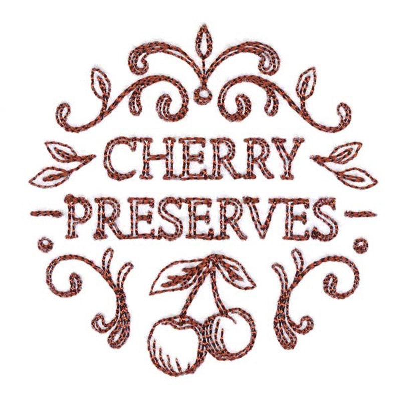 Cherry Preserves Jar Topper|2.5″ x 2.5″ / 63.49mm x 63.5mm|2″ x 2″ / 50.86mm x 50.86mm|All Sizes