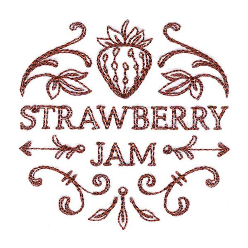 Strawberry Jam Jar Topper|2.5″ x 2.5″ / 63.46mm x 63.5mm|2″ x 2″ / 50.77mm x 50.81mm|All Sizes