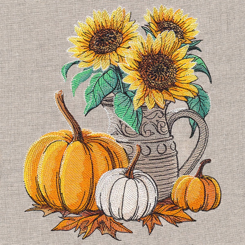 Autumn’s Majesty Pumpkins & Sunflowers Bouquet
