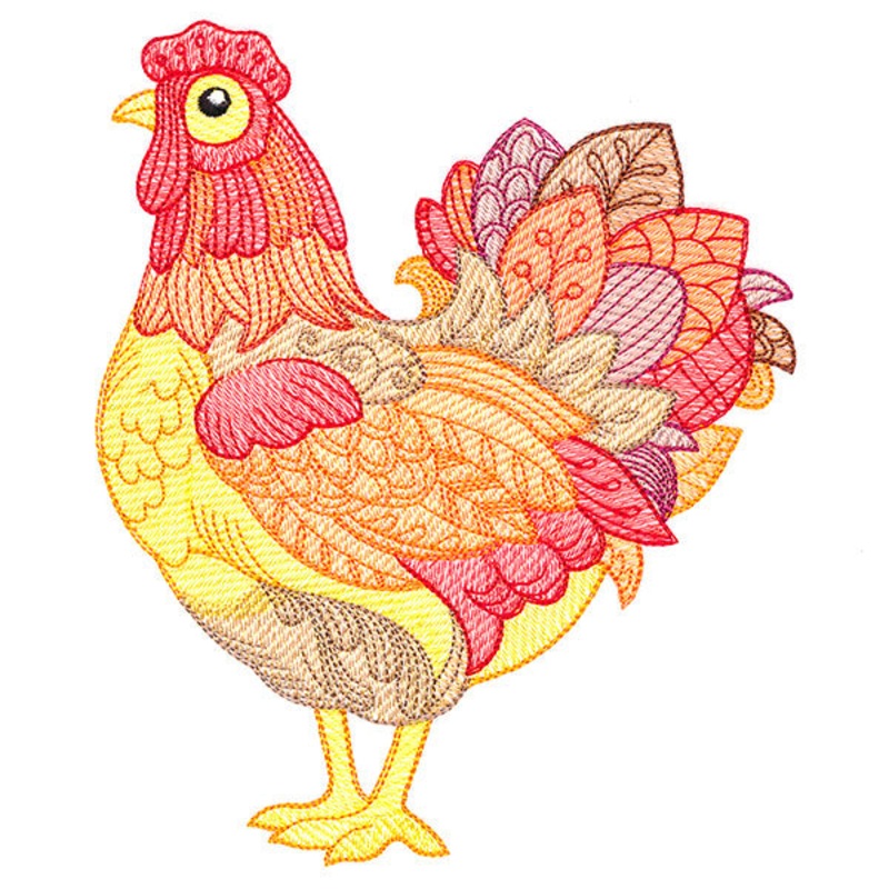 Autumn Time Chicken|6.72″ x 5.6″ / 170.58mm x 142.18mm|6.08″ x 5.06″ / 154.35mm x 128.63mm|5.52″ x 4.6″ / 140.33mm x 116.93mm|4.6″ x 3.84″ / 116.93mm x 97.47mm|3.34″ x 2.78″ / 84.77mm x 70.68mm|All Sizes