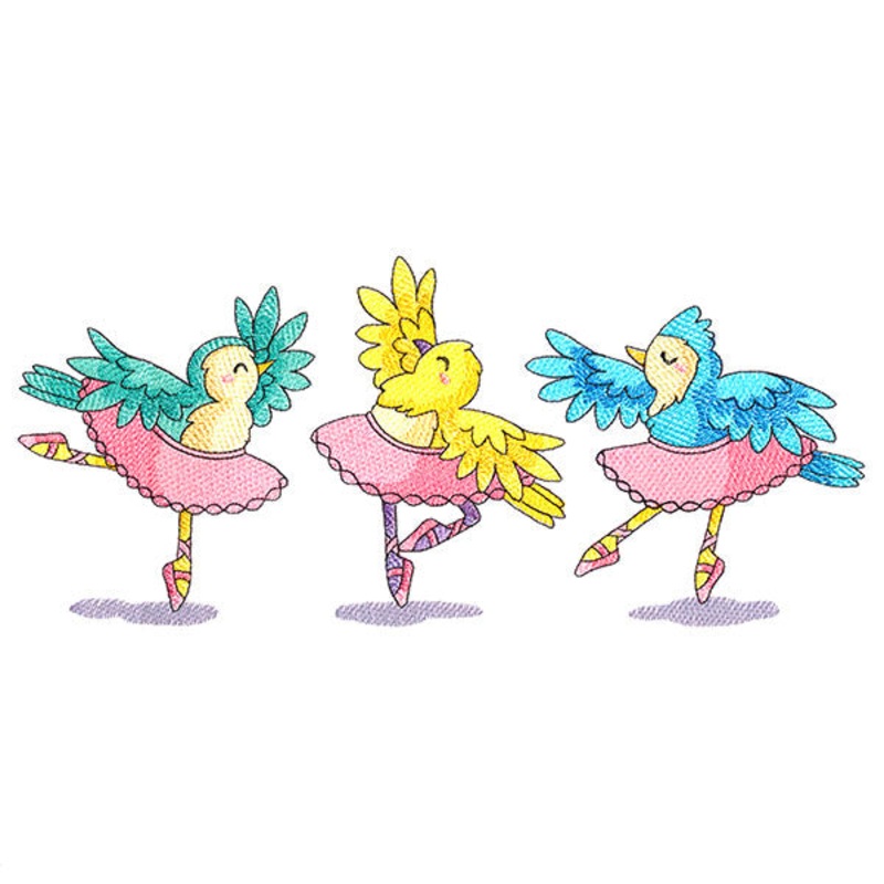 Ballet Fun Birdies|5.26″ x 11.75″ / 133.65mm x 298.45mm|4.21″ x 9.4″ / 106.96mm x 238.76mm|3.5″ x 7.8″ / 88.79mm x 198.12mm|3.07″ x 6.85″ / 77.99mm x 173.99mm|All Sizes