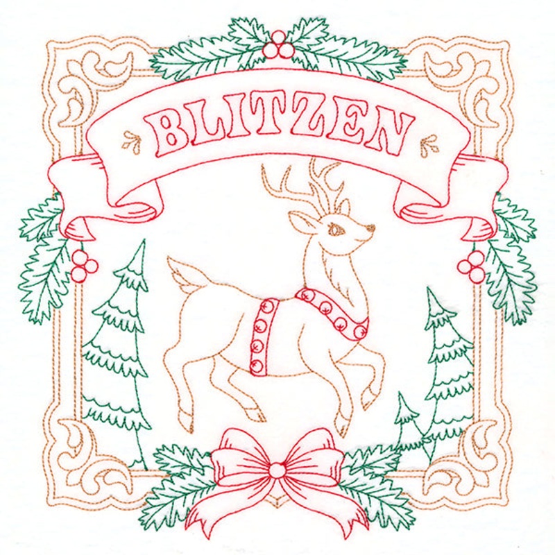 Christmas Reindeer Team -Blitzen