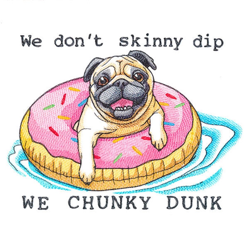 Chunky Dunk Pug|6.85″ x 9.1″ / 173.94mm x 231.15mm|5.85″ x 7.77″ / 148.55mm x 197.48mm|4.85″ x 6.45″ / 123.15mm x 163.8mm|All Sizes
