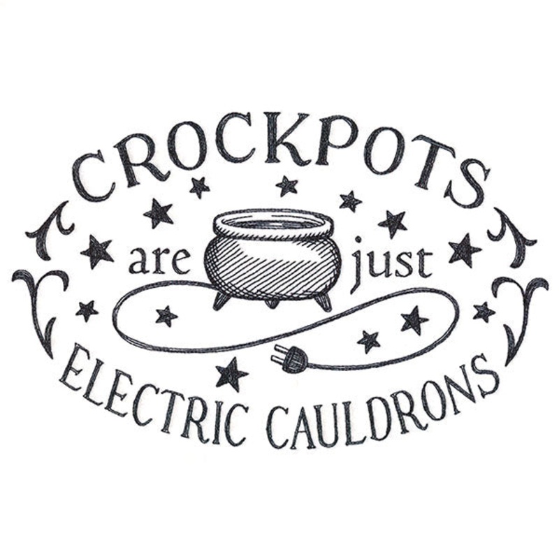 Crockpots Are Cauldrons|6.85″ x 10.81″ / 173.96mm x 274.67mm|5.85″ x 9.24″ / 148.58mm x 234.57mm|4.94″ x 7.8″ / 125.47mm x 198.09mm|4.34″ x 6.85″ / 110.19mm x 173.96mm|All Sizes