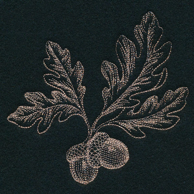 Elegant Acorns Accent|4.61″ x 4.85″ / 117.02mm x 123.15mm|3.66″ x 3.85″ / 92.93mm x 97.8mm|All Sizes