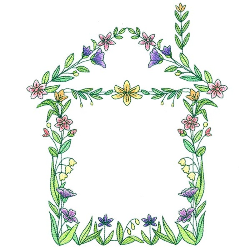 Floral House Wreath|8.2″ x 6.85″ / 208.34mm x 173.99mm|7.01″ x 5.85″ / 177.93mm x 148.59mm|5.81″ x 4.85″ / 147.65mm x 123.29mm|All Sizes