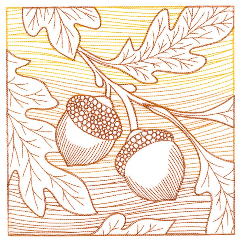Fresh Harvest – Acorn Etching|7.8″ x 7.8″ / 198.09mm x 198.08mm|6.9″ x 6.9″ / 175.27mm x 175.26mm|5.9″ x 5.9″ / 149.87mm x 149.86mm|4.9″ x 4.9″ / 124.47mm x 124.46mm|All Sizes