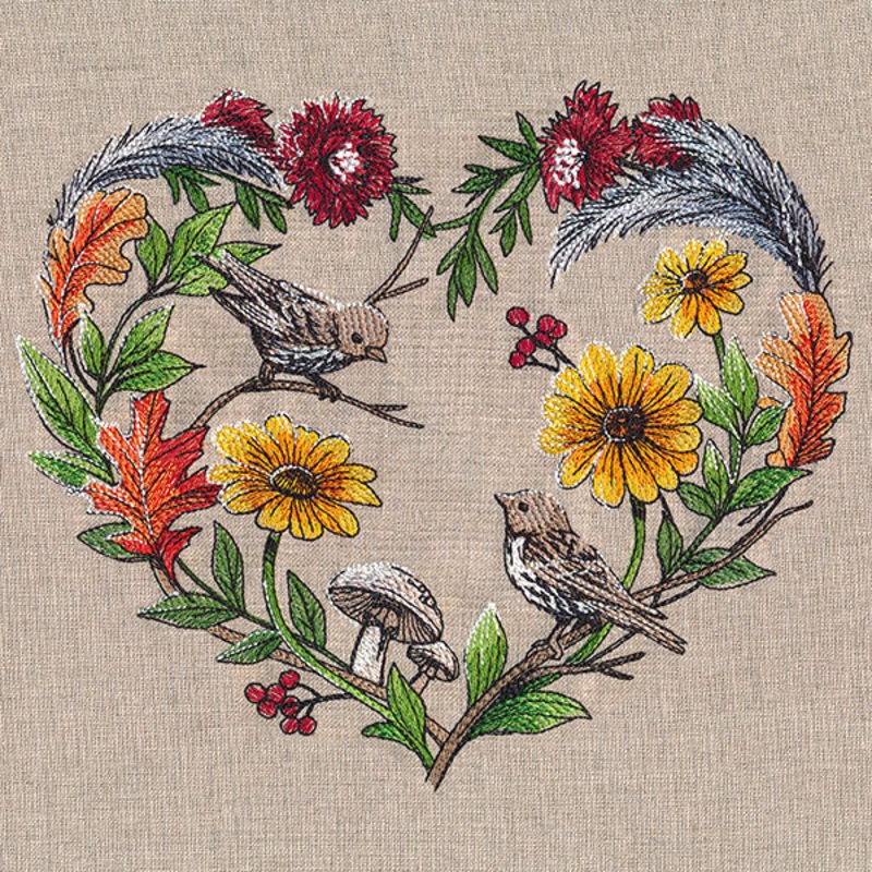 Very Tweet Fall Lovebirds|6.63″ x 7.8″ / 168.44mm x 198.11mm|5.85″ x 6.88″ / 148.59mm x 174.75mm|4.85″ x 5.7″ / 123.19mm x 144.87mm|All Sizes