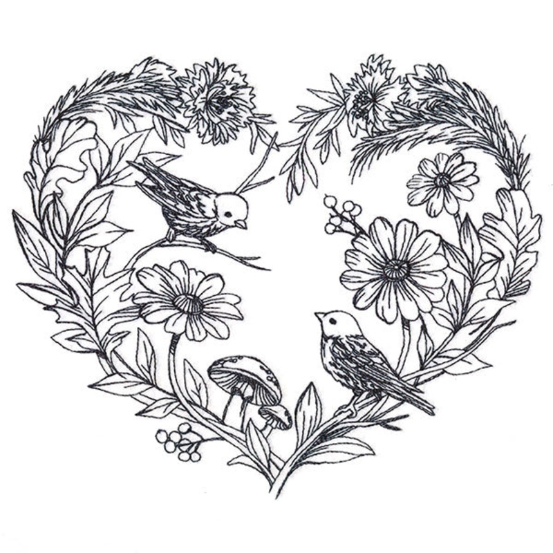 Very Tweet Lovebirds|6.62″ x 7.8″ / 168.15mm x 198.08mm|5.85″ x 6.89″ / 148.59mm x 175.06mm|4.85″ x 5.71″ / 123.19mm x 145.13mm|All Sizes