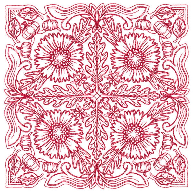Blissful Helenium Kaleidoscope Square