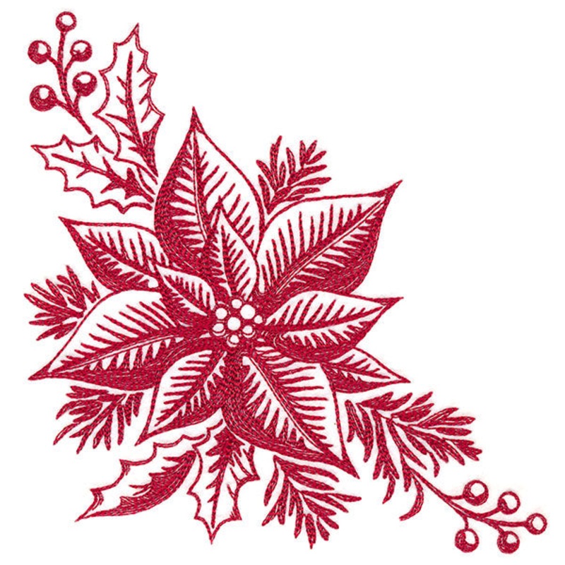 Festive Christmas Poinsettia Corner