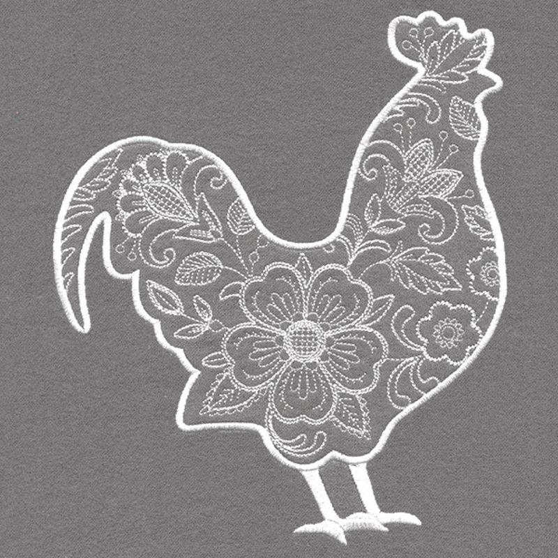 Lively Petals Rooster|7.82″ x 6.74″ / 198.6mm x 171.3mm|6.84″ x 5.9″ / 173.82mm x 149.92mm|6.22″ x 5.37″ / 158.06mm x 136.34mm|5.61″ x 4.84″ / 142.4mm x 122.96mm|All Sizes