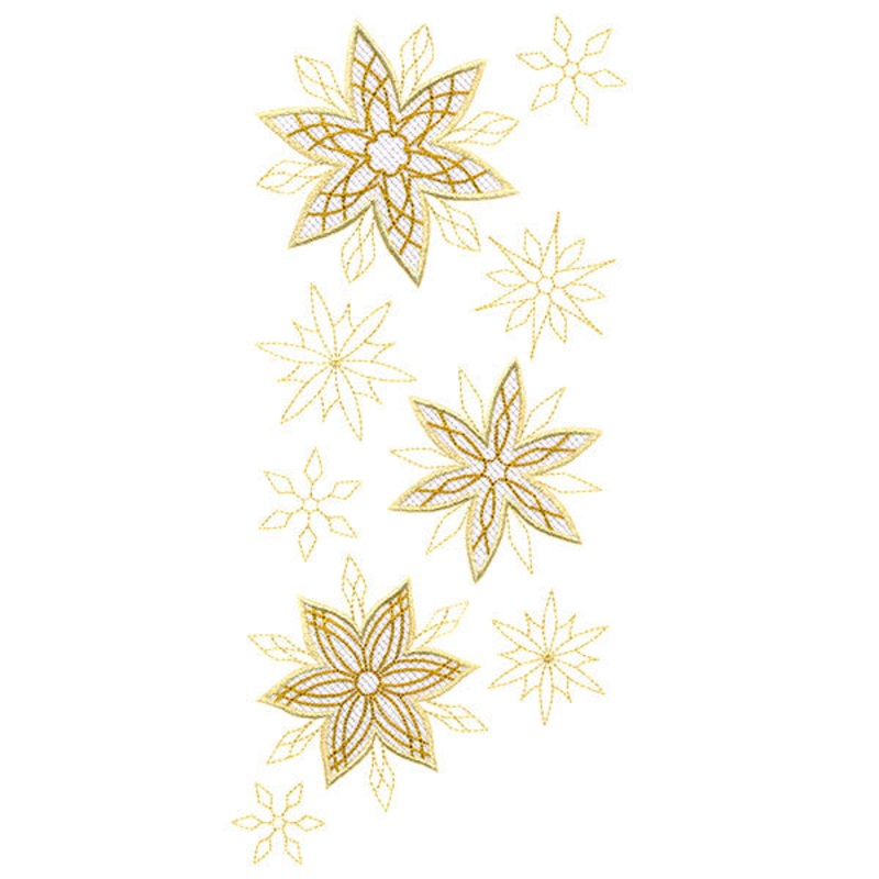 Twinkling Snowflake Feature|11.75″ x 5.15″ / 298.44mm x 130.72mm|9.4″ x 4.12″ / 238.75mm x 104.58mm|7.8″ x 3.42″ / 198.12mm x 86.78mm|6.85″ x 3″ / 173.98mm x 76.21mm|All Sizes