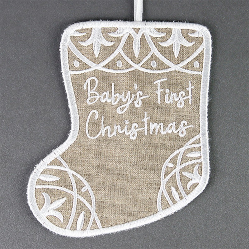 Baby’s First Christmas Ornament (In-the-Hoop)
