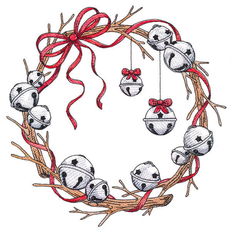 Christmas Bells Wreath|7.74″ x 7.8″ / 196.62mm x 198.12mm|6.9″ x 6.95″ / 175.26mm x 176.6mm|5.85″ x 5.9″ / 148.64mm x 149.77mm|4.85″ x 4.89″ / 123.24mm x 124.18mm|All Sizes