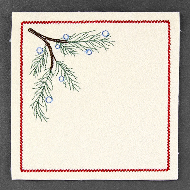 Christmas Coaster – Juniper (In-the-Hoop)