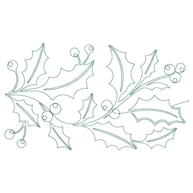 Christmas Wishes – Holly (Edge-to-Edge Quilting)