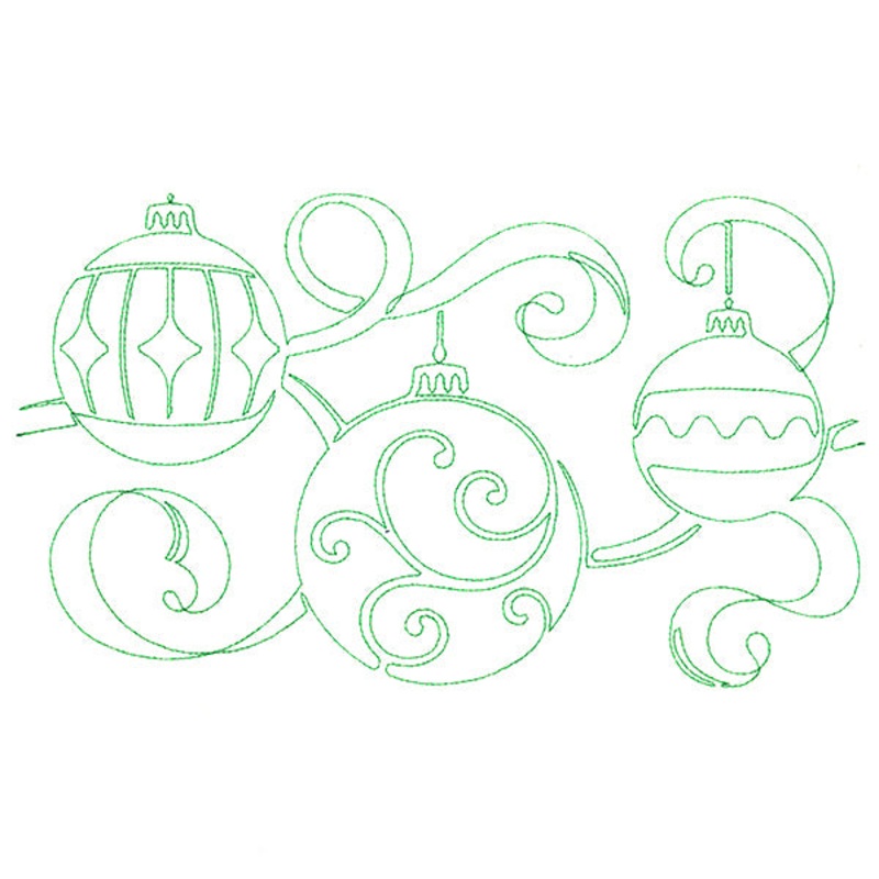 Christmas Wishes – Ornaments (Edge-to-Edge Quilting)