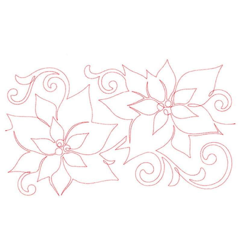 Christmas Wishes – Poinsettia (Edge-to-Edge Quilting)