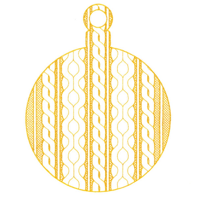 Classic Cable Pattern Ornament