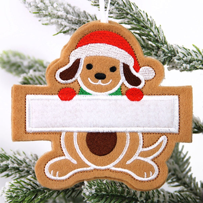Dog Gingerbread Ornament (In-the-Hoop)