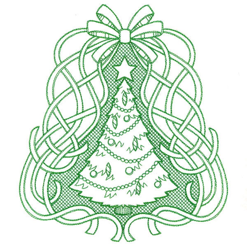 Fancy Christmas Tree (Trapunto)