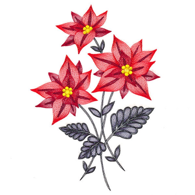 Festive Flourishing Bouquet – Poinsettia