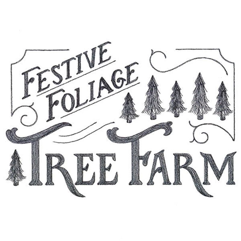 Festive Foliage Tree Farm Market Sign