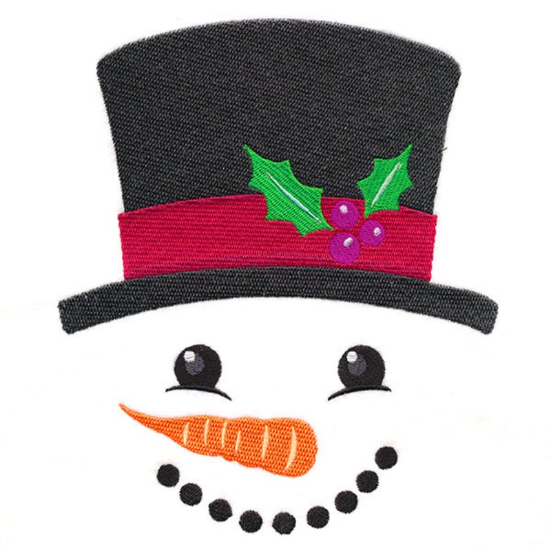 Festive Snowman Face|7.81″ x 6.68″ / 198.39mm x 169.66mm|6.83″ x 5.84″ / 173.53mm x 148.38mm|5.67″ x 4.85″ / 143.94mm x 123.12mm|3.86″ x 3.3″ / 98.06mm x 83.7mm|All Sizes