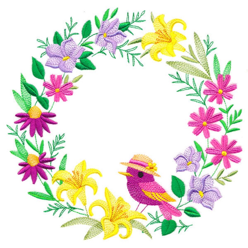 Summer Birdie in Botanicals|7.6″ x 7.81″ / 193mm x 198.25mm|6.82″ x 7.01″ / 173.27mm x 177.98mm|5.85″ x 6.01″ / 148.49mm x 152.53mm|4.84″ x 4.98″ / 123.06mm x 126.39mm|3.8″ x 3.9″ / 96.51mm x 99.15mm|All Sizes