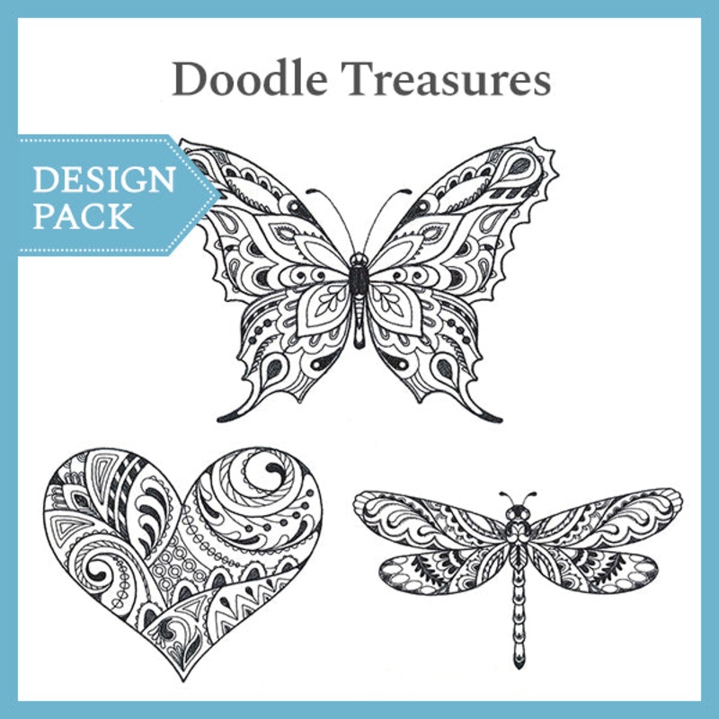 A Doodle Treasures (Blackwork) Design Pack
