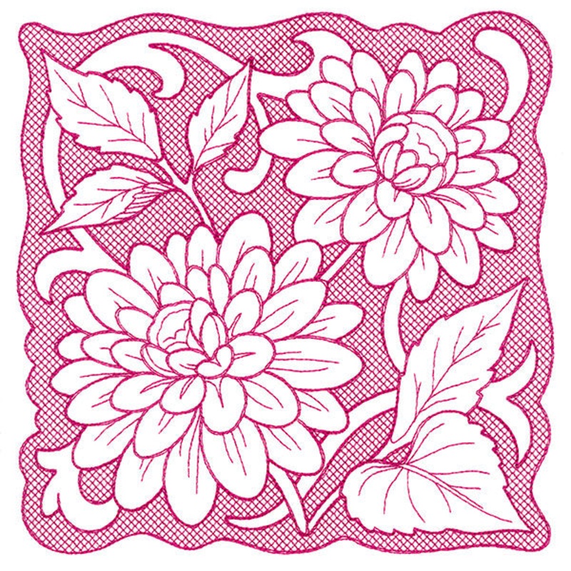 Beauty in a Stitch – Dahlia (Trapunto)