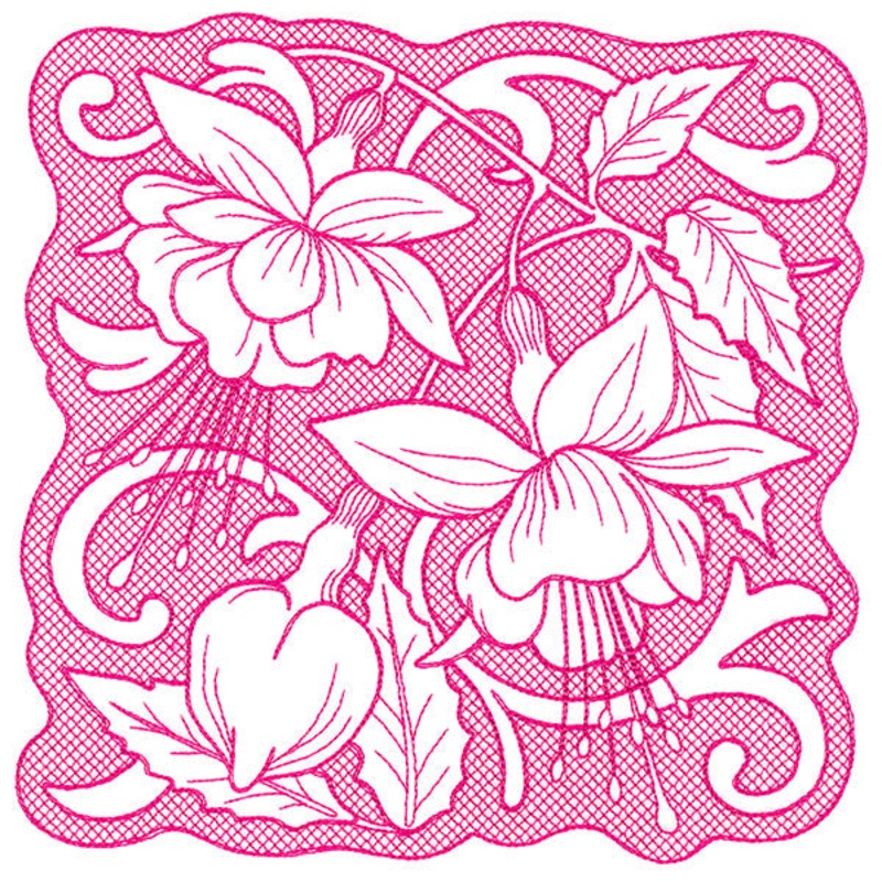 Beauty in a Stitch – Fuschia (Trapunto)