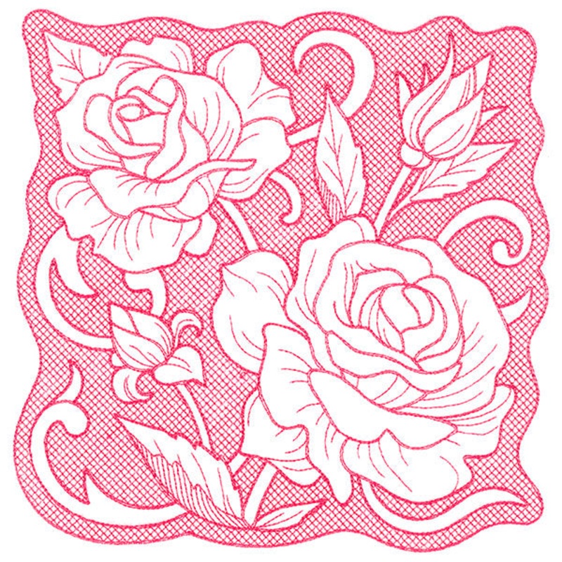 Beauty in a Stitch – Tea Rose (Trapunto)