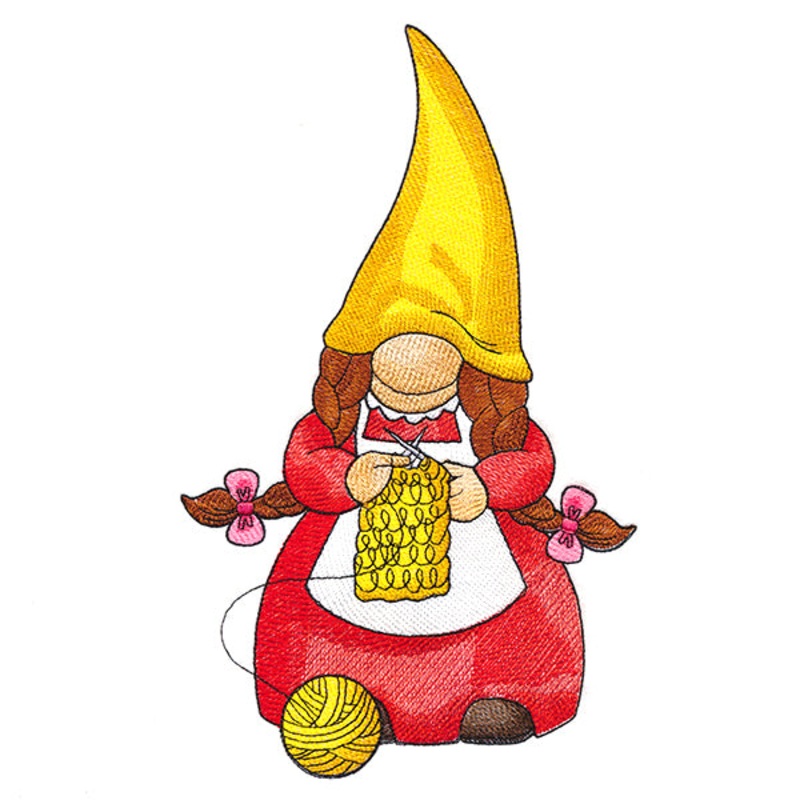 Busy Knitting Gnome|10.59″ x 6.44″ / 268.86mm x 163.53mm|9.05″ x 5.5″ / 229.8mm x 139.77mm|7.79″ x 4.74″ / 197.97mm x 120.41mm|6.86″ x 4.18″ / 174.32mm x 106.05mm|3.9″ x 2.37″ / 99.03mm x 60.07mm|All Sizes