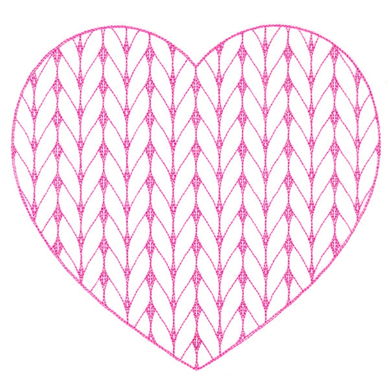 Classic Knitting Pattern Heart