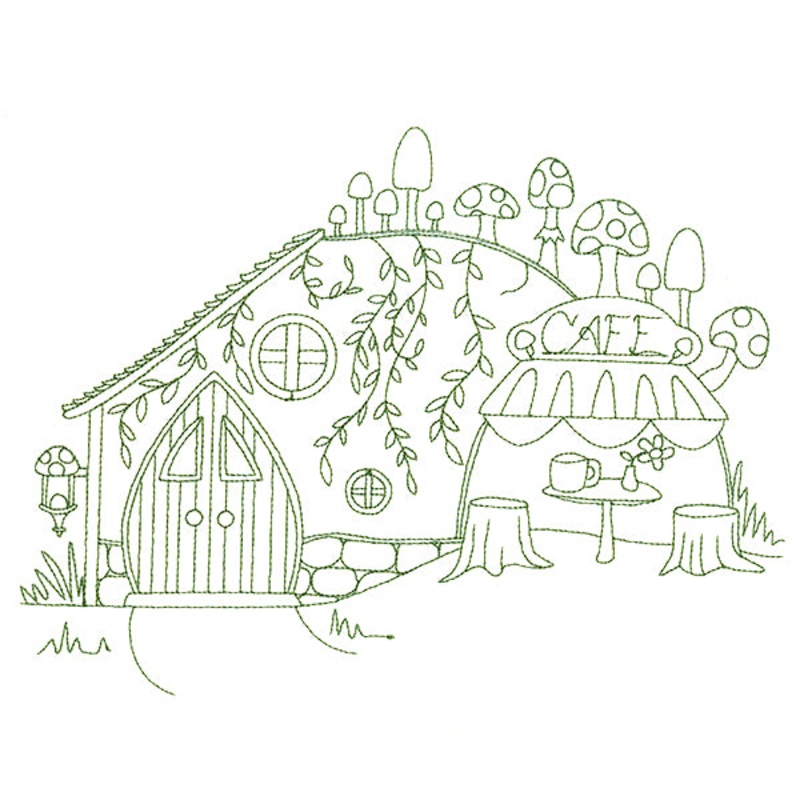 Delightful Gnome Homes – Cafe|6.81″ x 8.97″ / 172.9mm x 227.79mm|5.87″ x 7.73″ / 149.05mm x 196.37mm|5.33″ x 7.03″ / 135.5mm x 178.52mm|4.85″ x 6.39″ / 123.18mm x 162.29mm|All Sizes